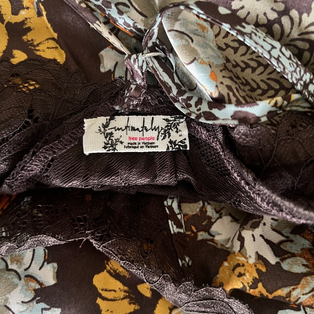 Free People Brown Floral Lace Slip Dress - Picture 8 of 12